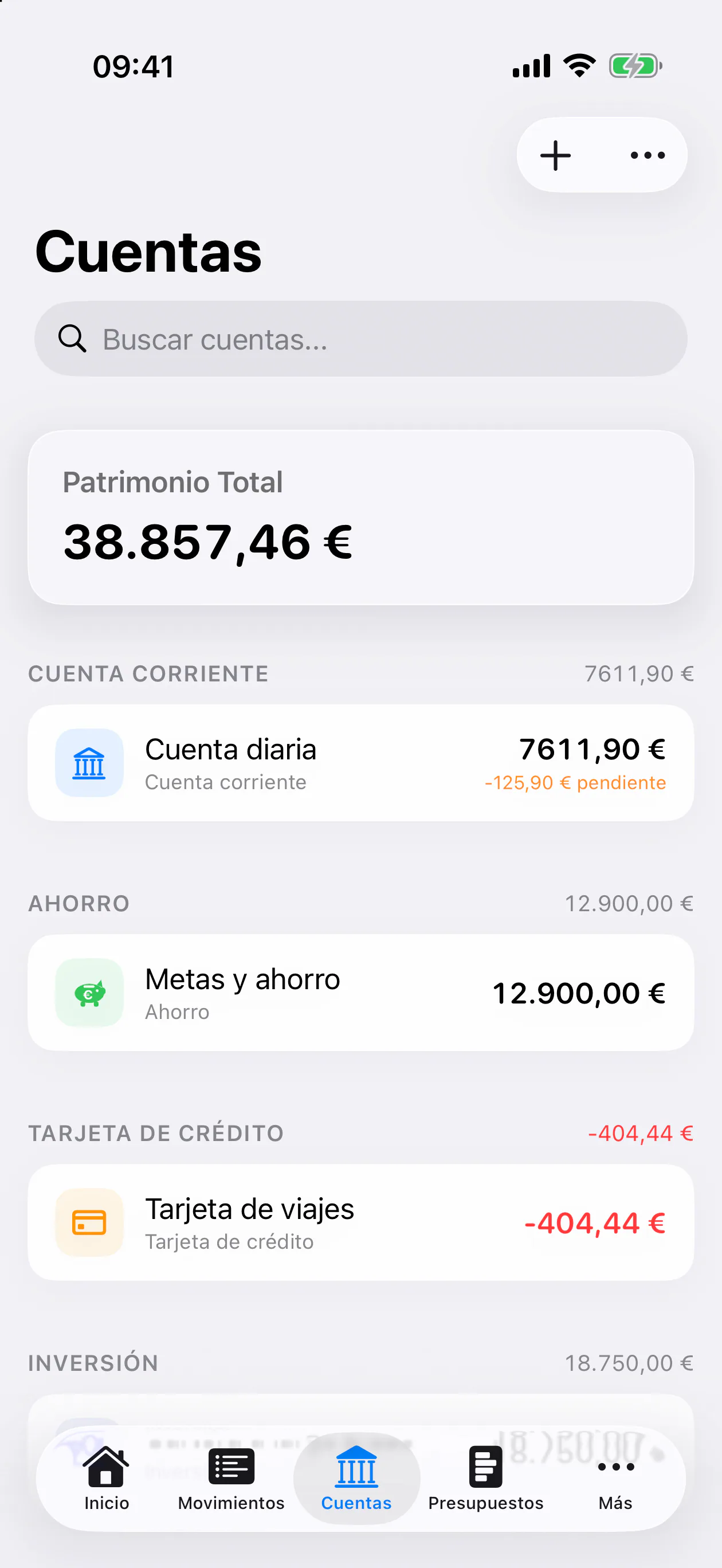 FinZenFlow: Cuentas