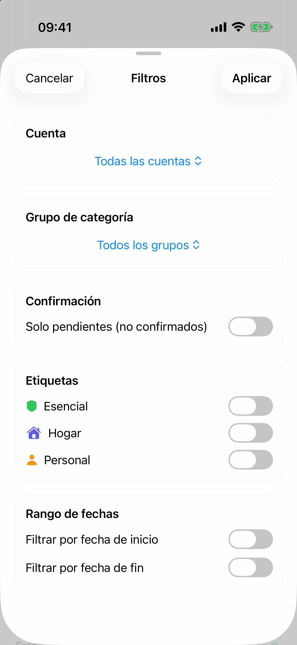 FinZenFlow: Filtros
