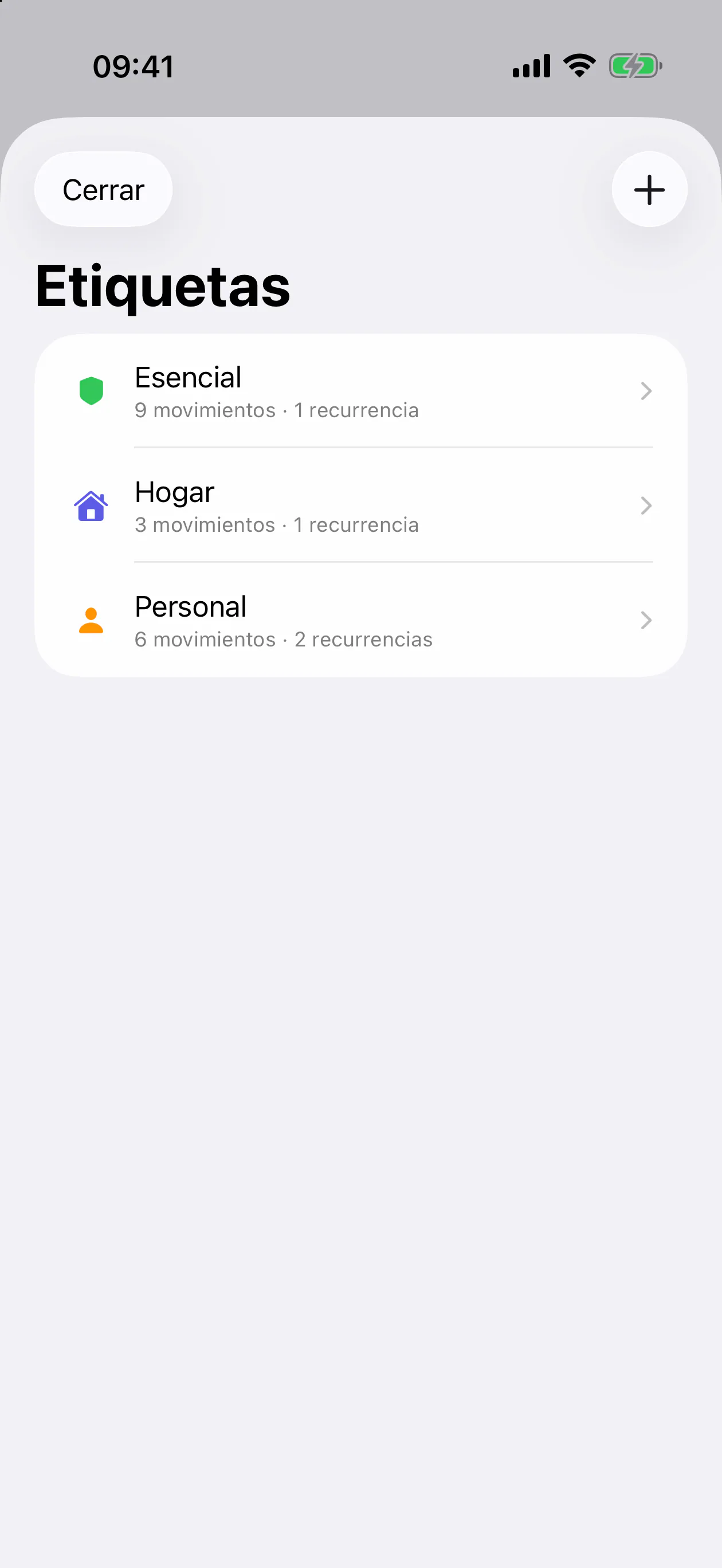 FinZenFlow: Gestión de etiquetas