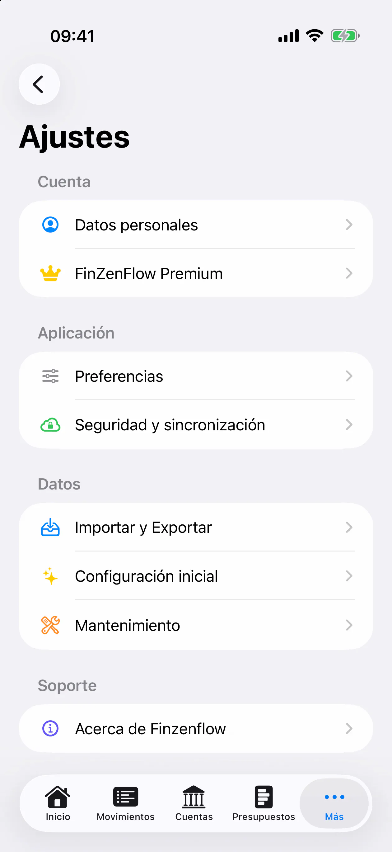 FinZenFlow: Importar y exportar